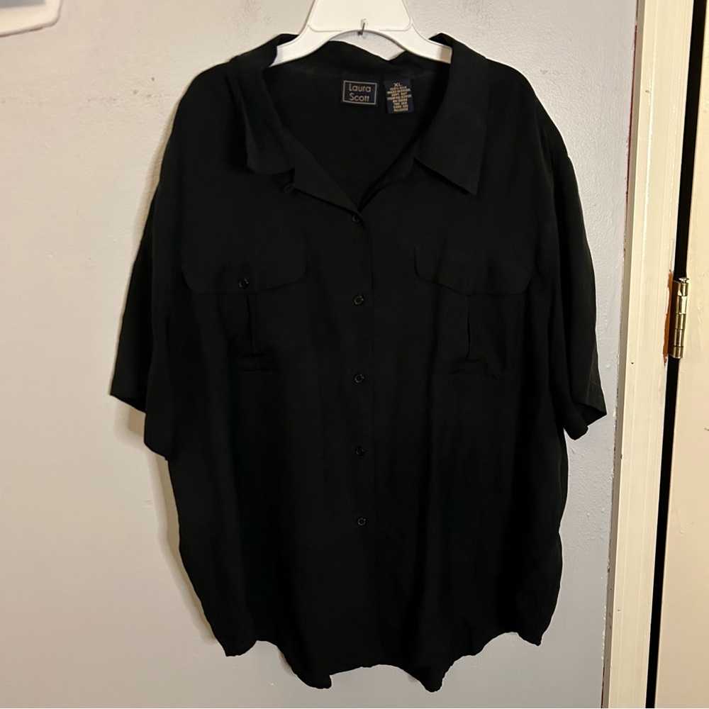 Laura Scott size XL 100% silk shirt